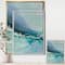 Designart - Indigo Abstract Watercolor Blue - Nautical & Coastal Canvas in Gold Frame